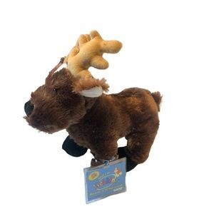 Ganz Webkinz Reindeer Brown Christmas Plush Stuffed Animal HM137 W Code 9"